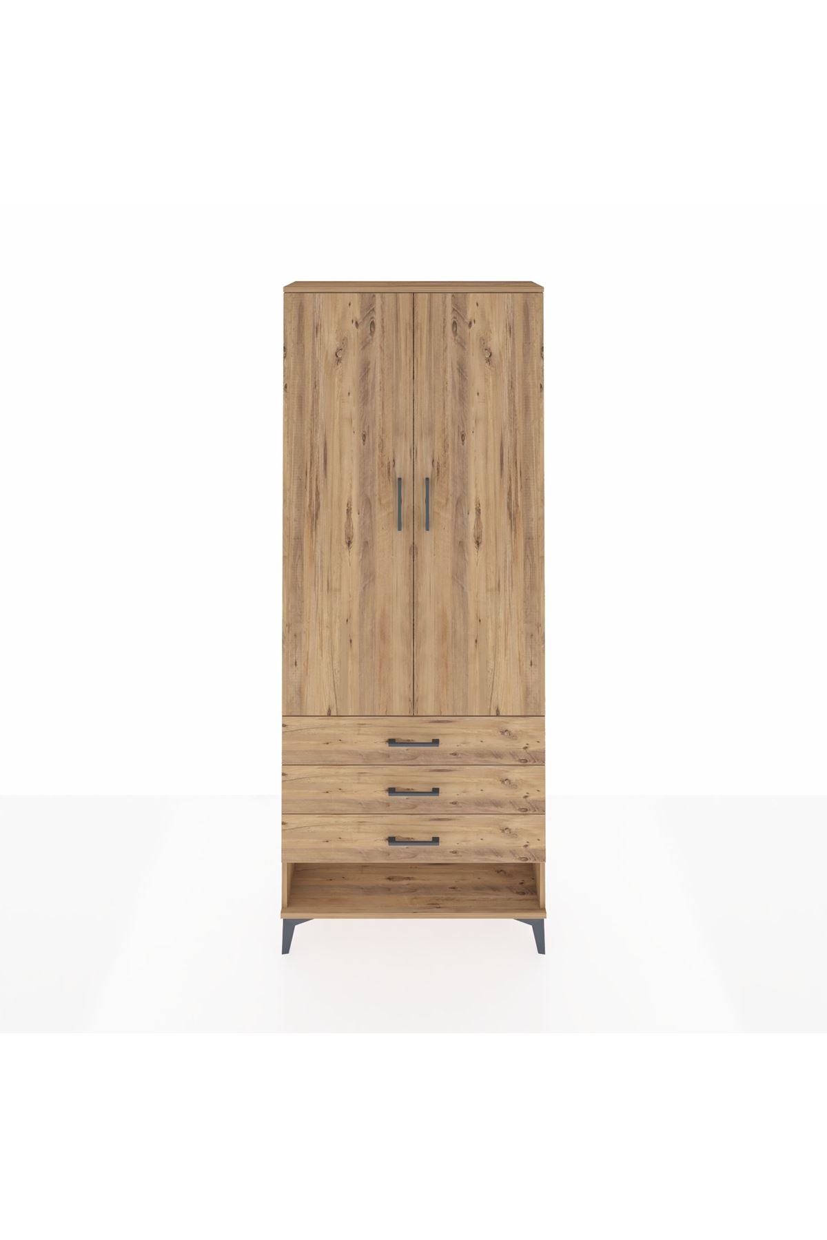 Arges Dolap 3 Raflı 3 Çekmeceli 2 Kapaklı 88x30x221 - S30M047V9A