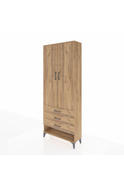 Arges Dolap 3 Raflı 3 Çekmeceli 2 Kapaklı 88x30x221 - S30M047V9A