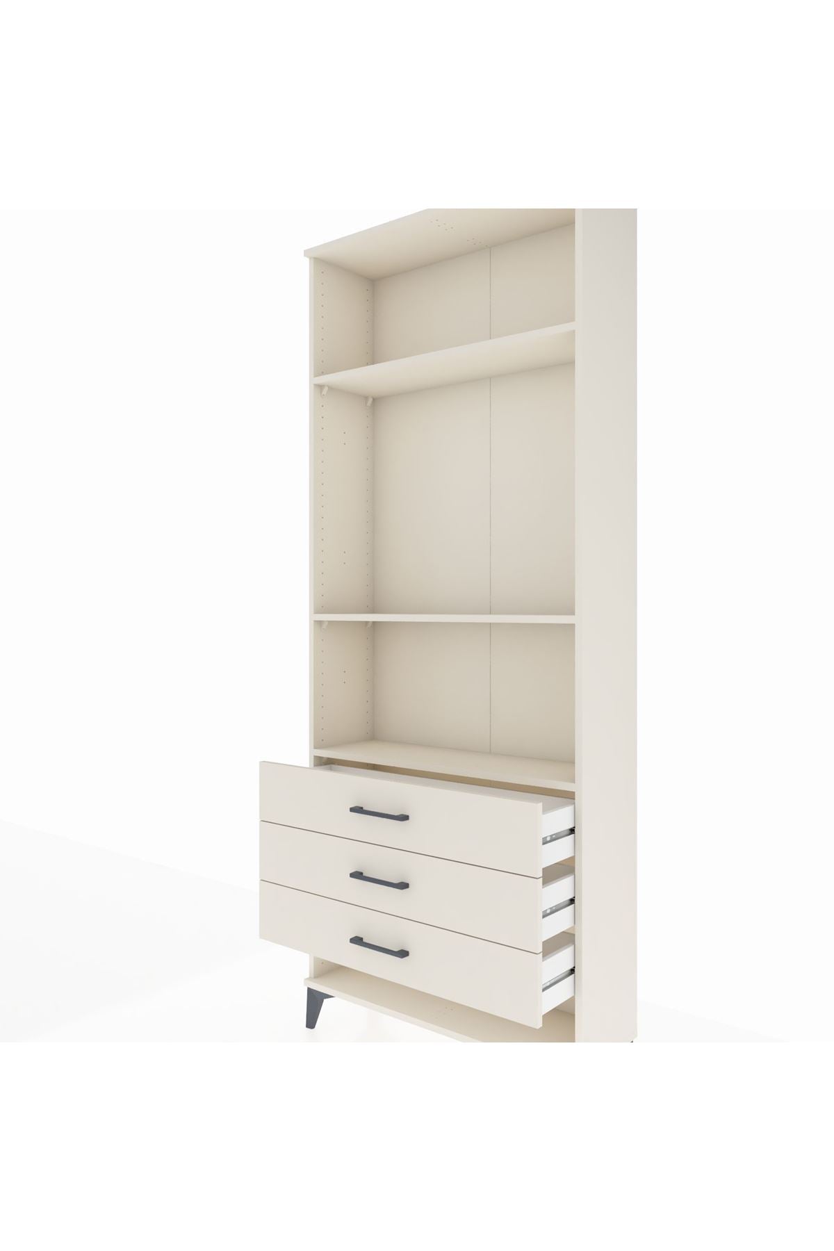 Arges Dolap 3 Raflı 3 Çekmeceli 88x30x221 - S30M048V1A
