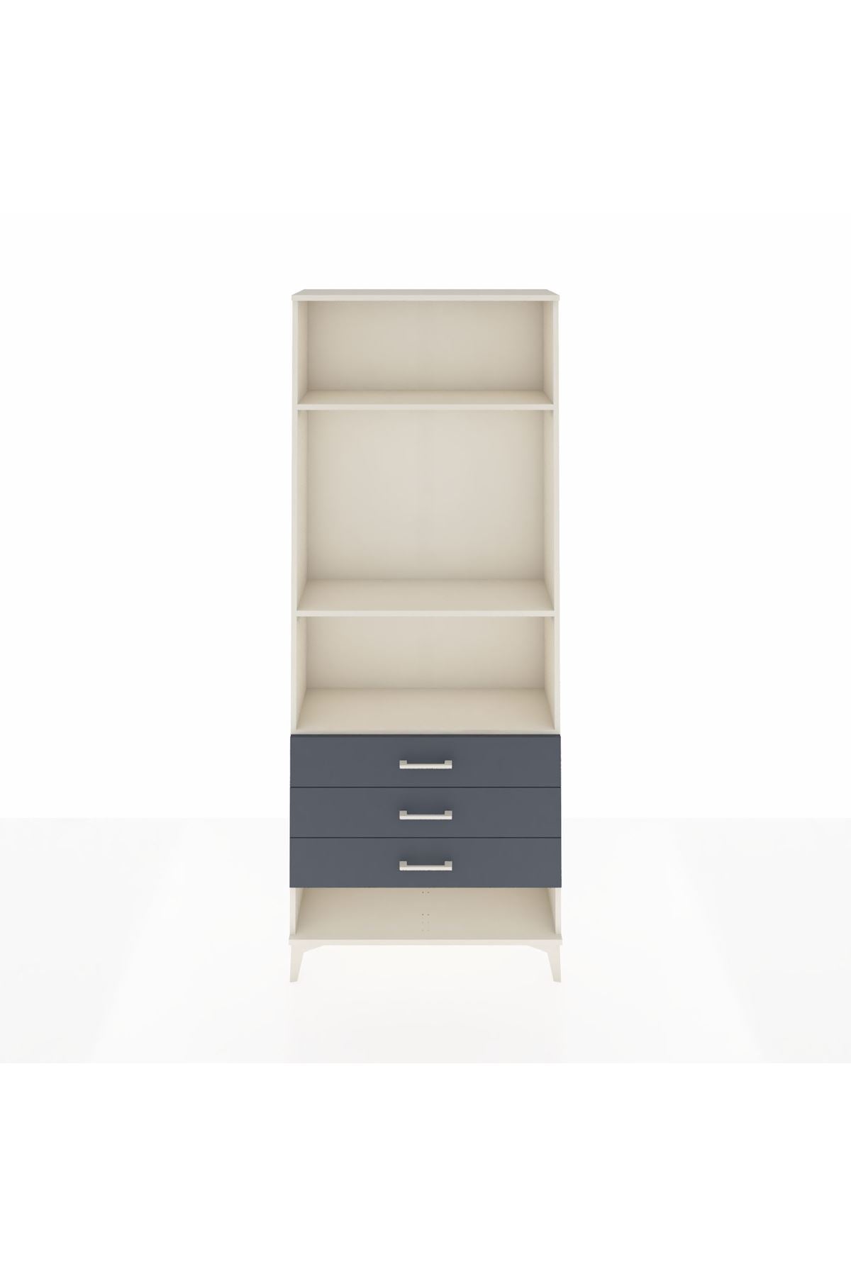 Arges Dolap 3 Raflı 3 Çekmeceli 88x30x221 - S30M048V2A