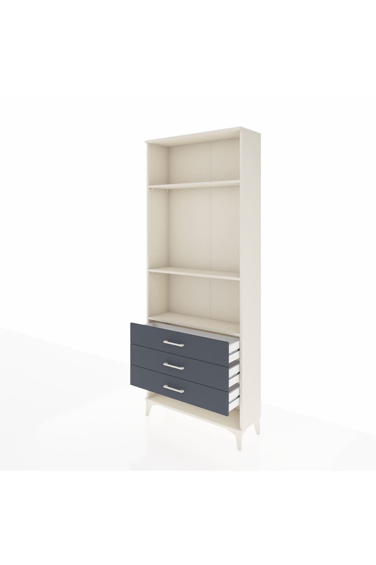 Arges Dolap 3 Raflı 3 Çekmeceli 88x30x221 - S30M048V2A