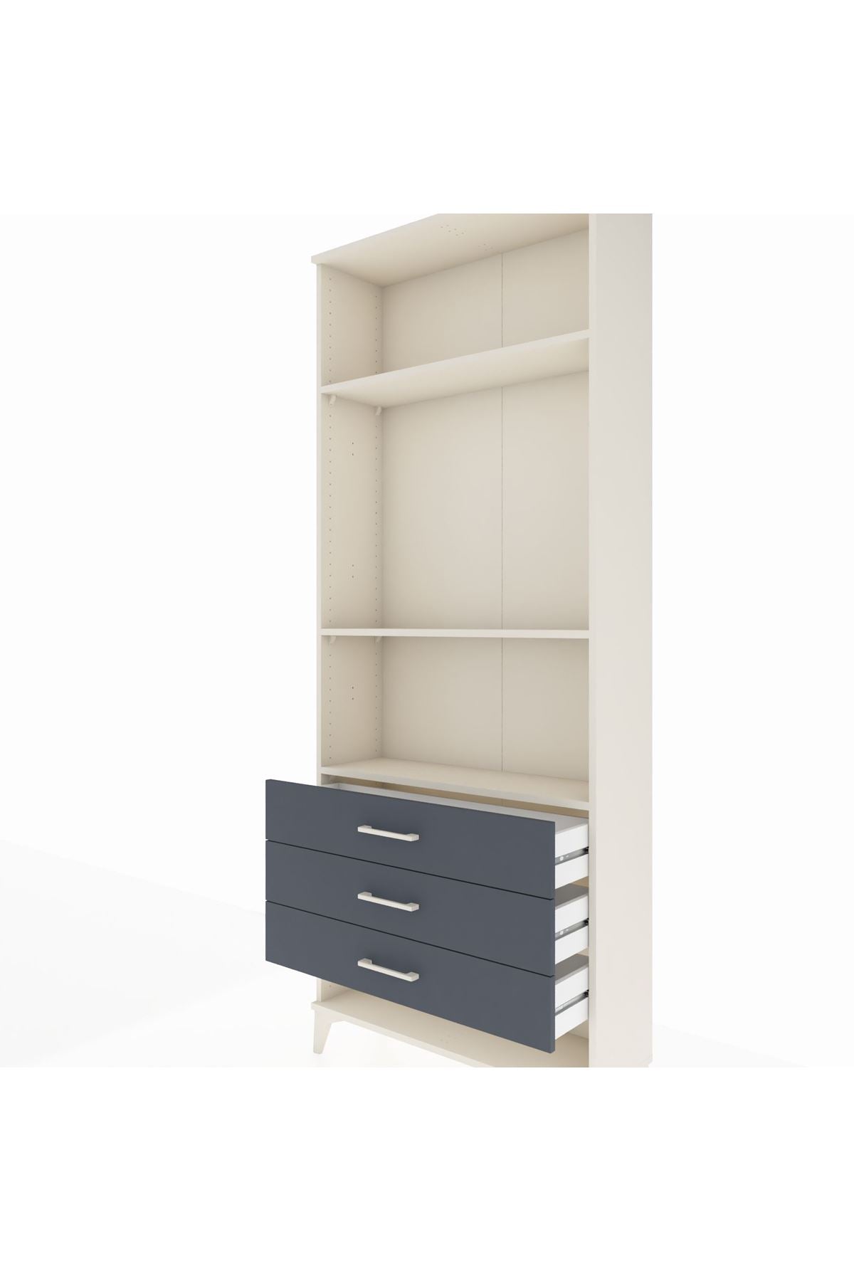 Arges Dolap 3 Raflı 3 Çekmeceli 88x30x221 - S30M048V2A