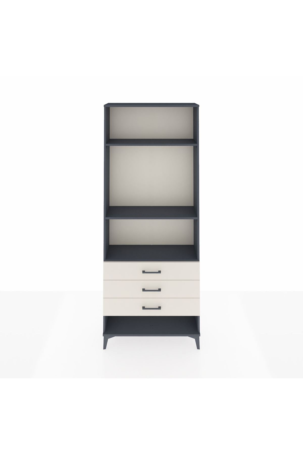 Arges Dolap 3 Raflı 3 Çekmeceli 88x30x221 - S30M048V4A