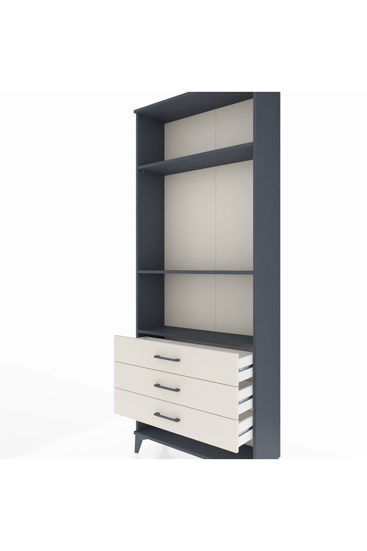 Arges Dolap 3 Raflı 3 Çekmeceli 88x30x221 - S30M048V4A