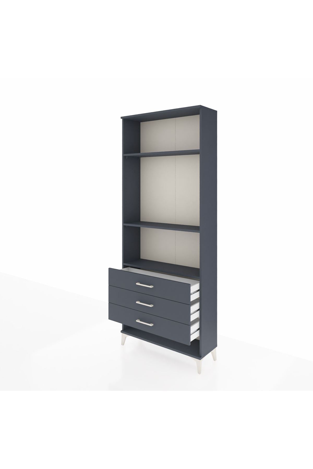 Arges Dolap 3 Raflı 3 Çekmeceli 88x30x221 - S30M048V5A