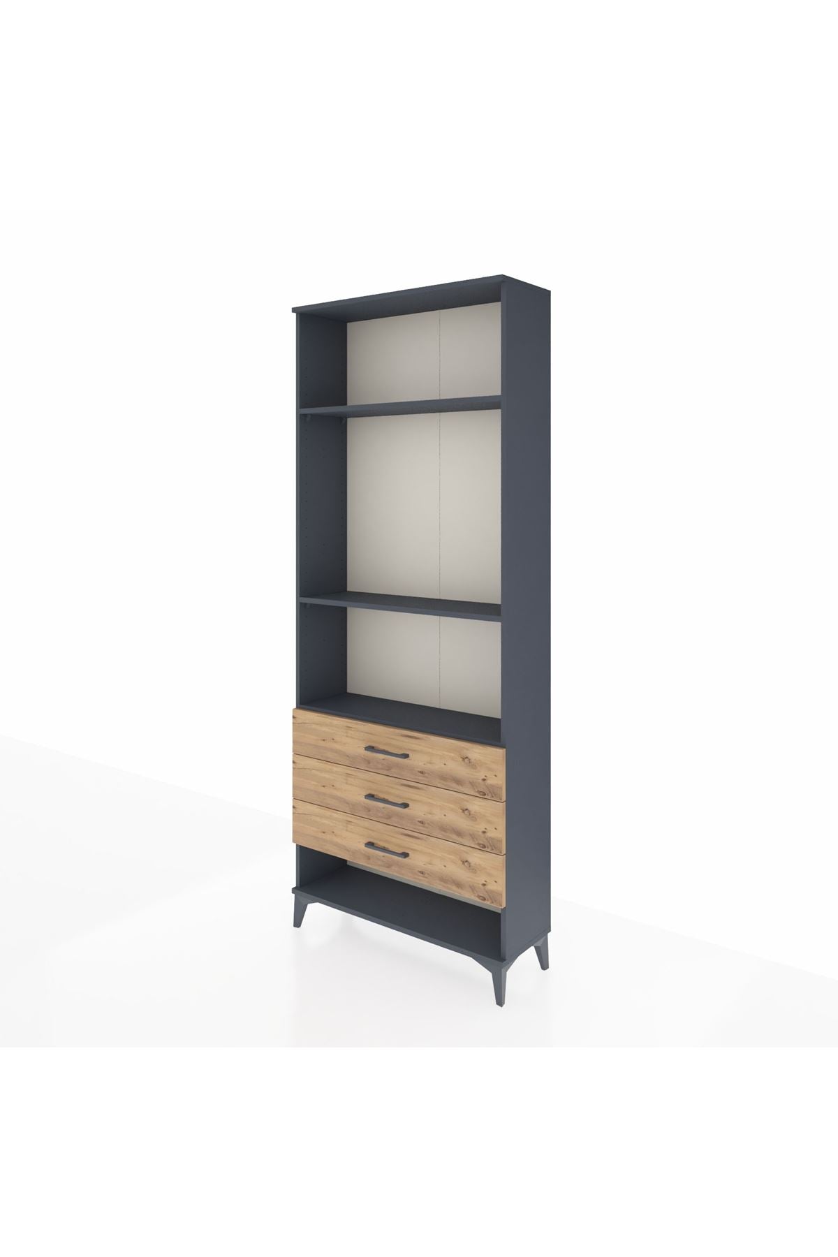 Arges Dolap 3 Raflı 3 Çekmeceli 88x30x221 - S30M048V6A