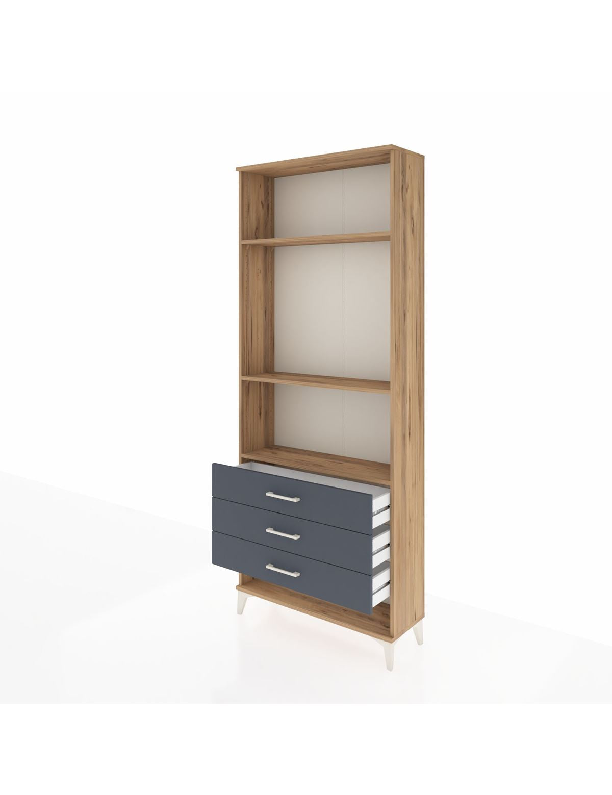 Arges Dolap 3 Raflı 3 Çekmeceli 88x30x221 - S30M048V8A
