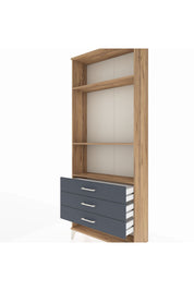 Arges Dolap 3 Raflı 3 Çekmeceli 88x30x221 - S30M048V8A