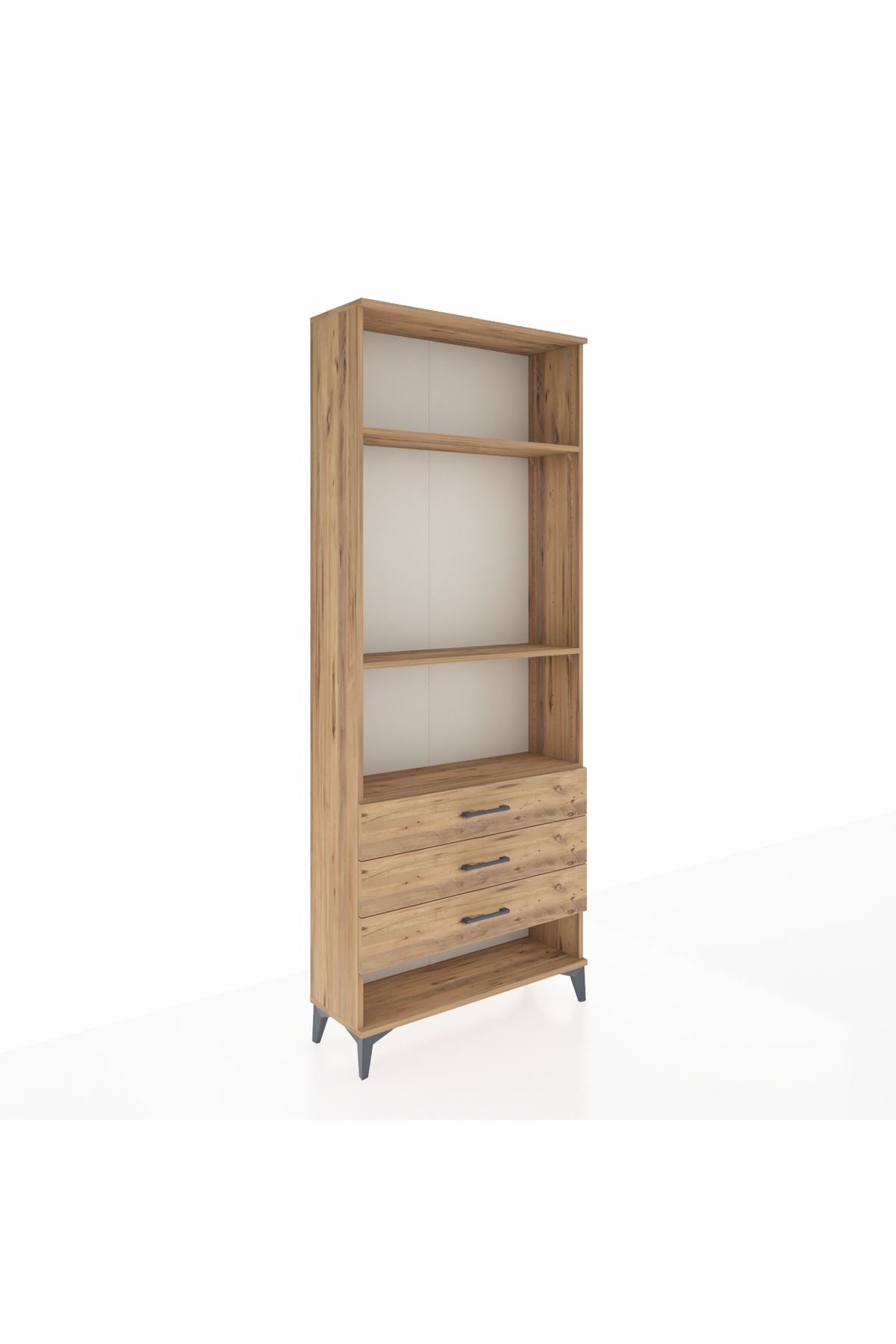 Arges Dolap 3 Raflı 3 Çekmeceli 88x30x221 - S30M048V9A
