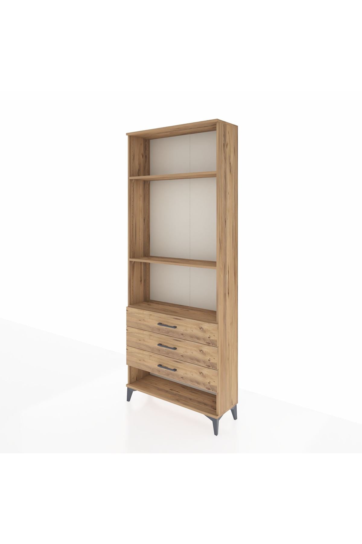 Arges Dolap 3 Raflı 3 Çekmeceli 88x30x221 - S30M048V9A