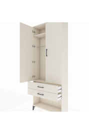 Arges Dolap 2 Raflı 2 Çekmeceli Tek Askılı 88x30x221 - S30M049V1A