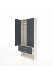 Arges Dolap 2 Raflı 2 Çekmeceli Tek Askılı 88x30x221 - S30M049V2A