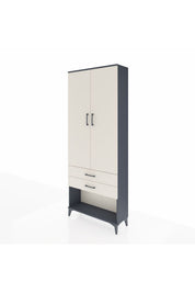 Arges Dolap 2 Raflı 2 Çekmeceli Tek Askılı 88x30x221 - S30M049V4A