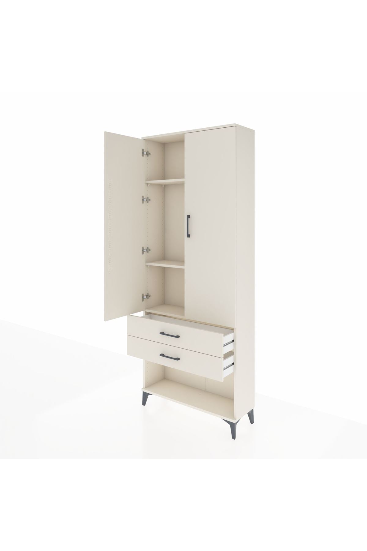 Arges Dolap 3 Raflı 2 Çekmeceli 2 Kapaklı 88x30x221 - S30M050V1A