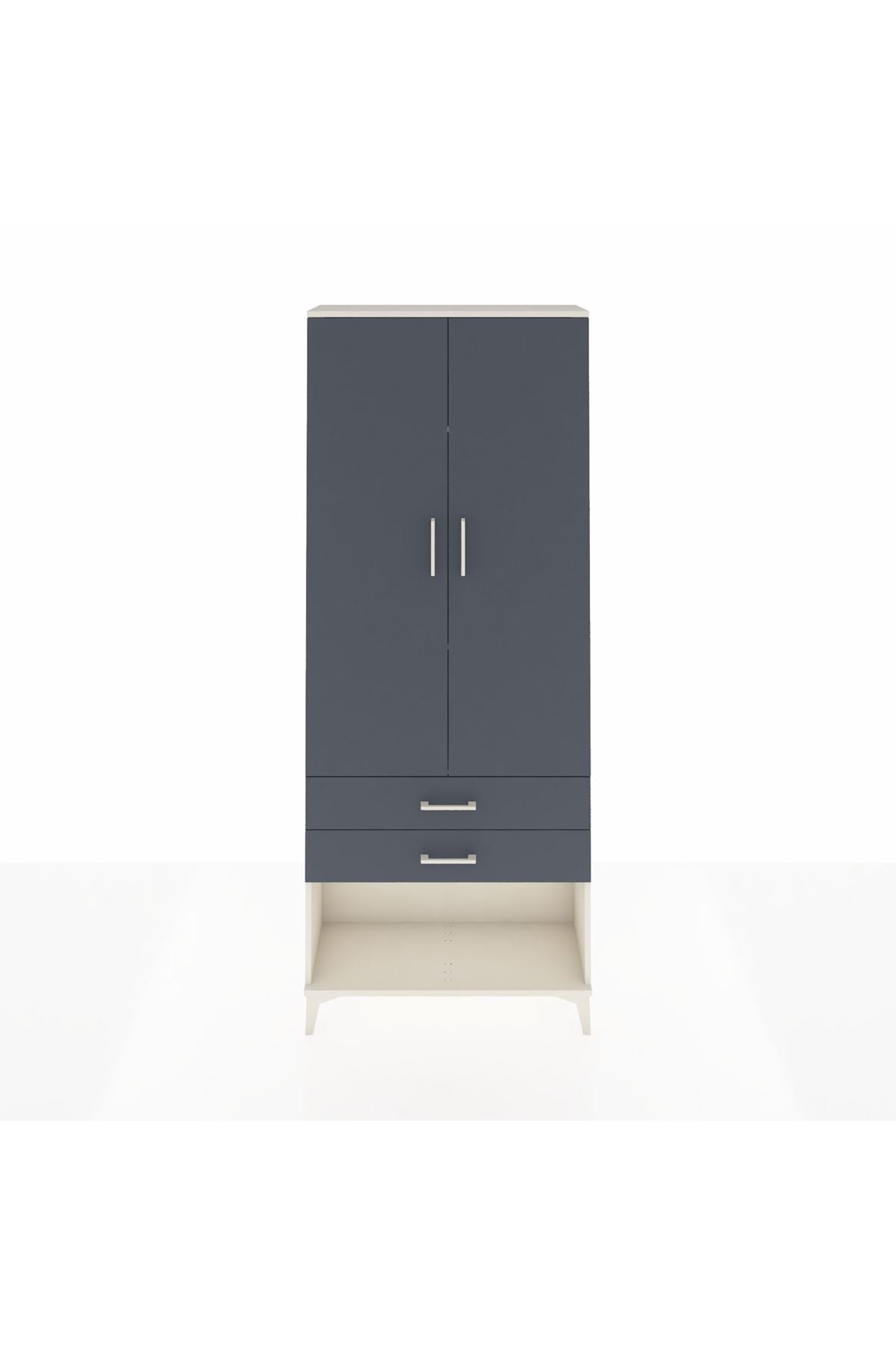 Arges Dolap 3 Raflı 2 Çekmeceli 2 Kapaklı 88x30x221 - S30M050V2A