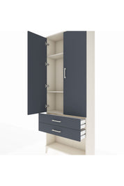 Arges Dolap 3 Raflı 2 Çekmeceli 2 Kapaklı 88x30x221 - S30M050V2A