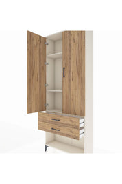 Arges Dolap 3 Raflı 2 Çekmeceli 2 Kapaklı 88x30x221 - S30M050V3A