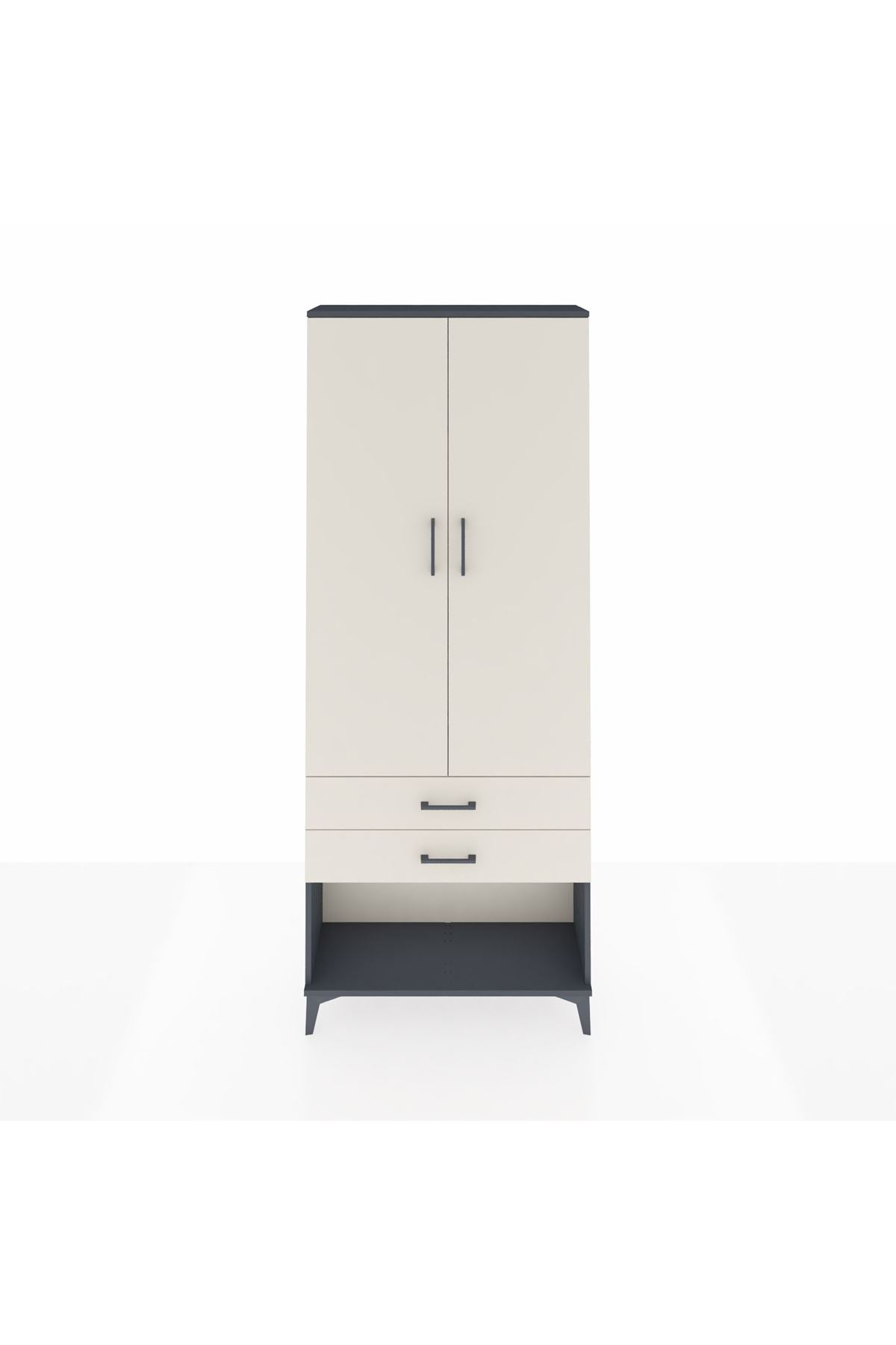 Arges Dolap 3 Raflı 2 Çekmeceli 2 Kapaklı 88x30x221 - S30M050V4A