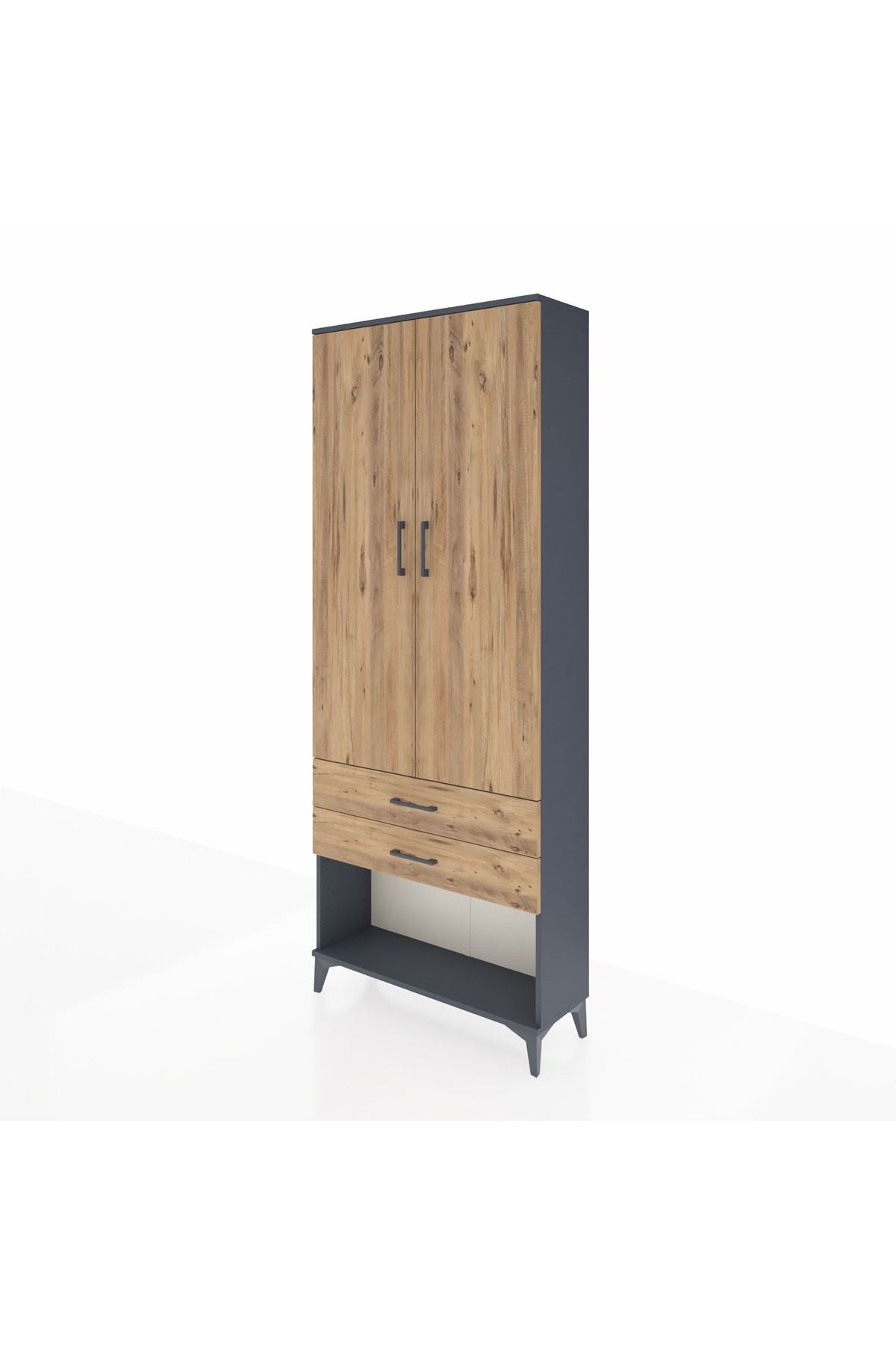 Arges Dolap 3 Raflı 2 Çekmeceli 2 Kapaklı 88x30x221 - S30M050V6A