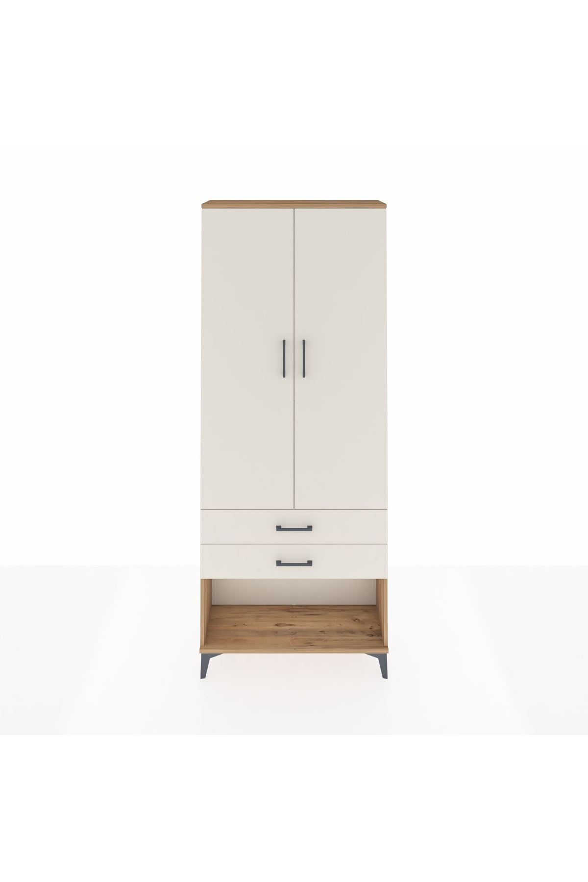 Arges Dolap 3 Raflı 2 Çekmeceli 2 Kapaklı 88x30x221 - S30M050V7A