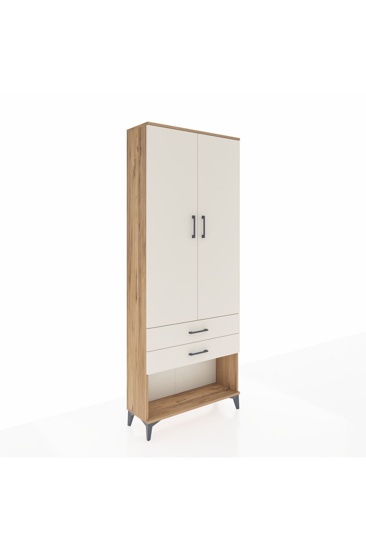 Arges Dolap 3 Raflı 2 Çekmeceli 2 Kapaklı 88x30x221 - S30M050V7A