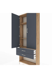 Arges Dolap 3 Raflı 2 Çekmeceli 2 Kapaklı 88x30x221 - S30M050V8A