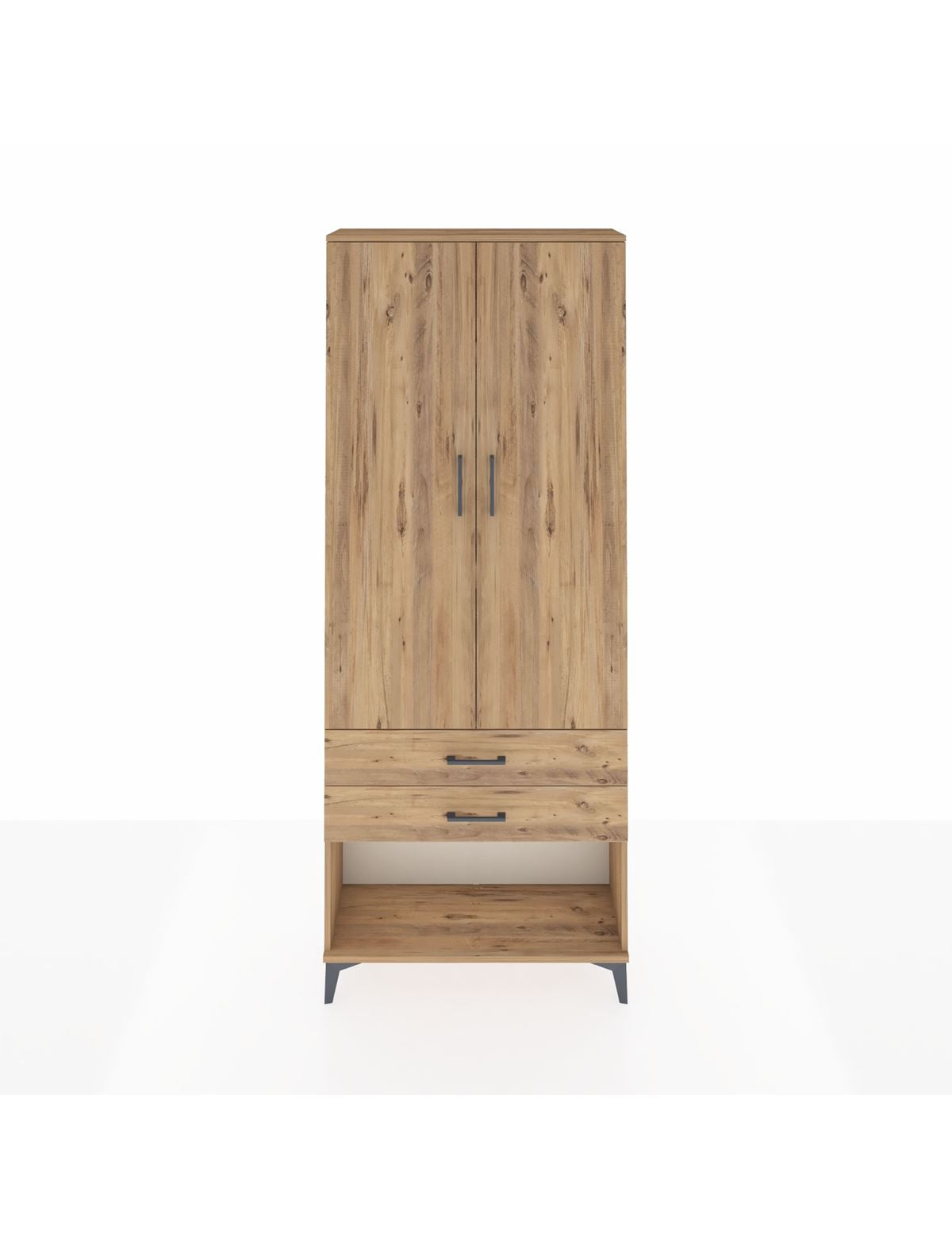 Arges Dolap 3 Raflı 2 Çekmeceli 2 Kapaklı 88x30x221 - S30M050V9A