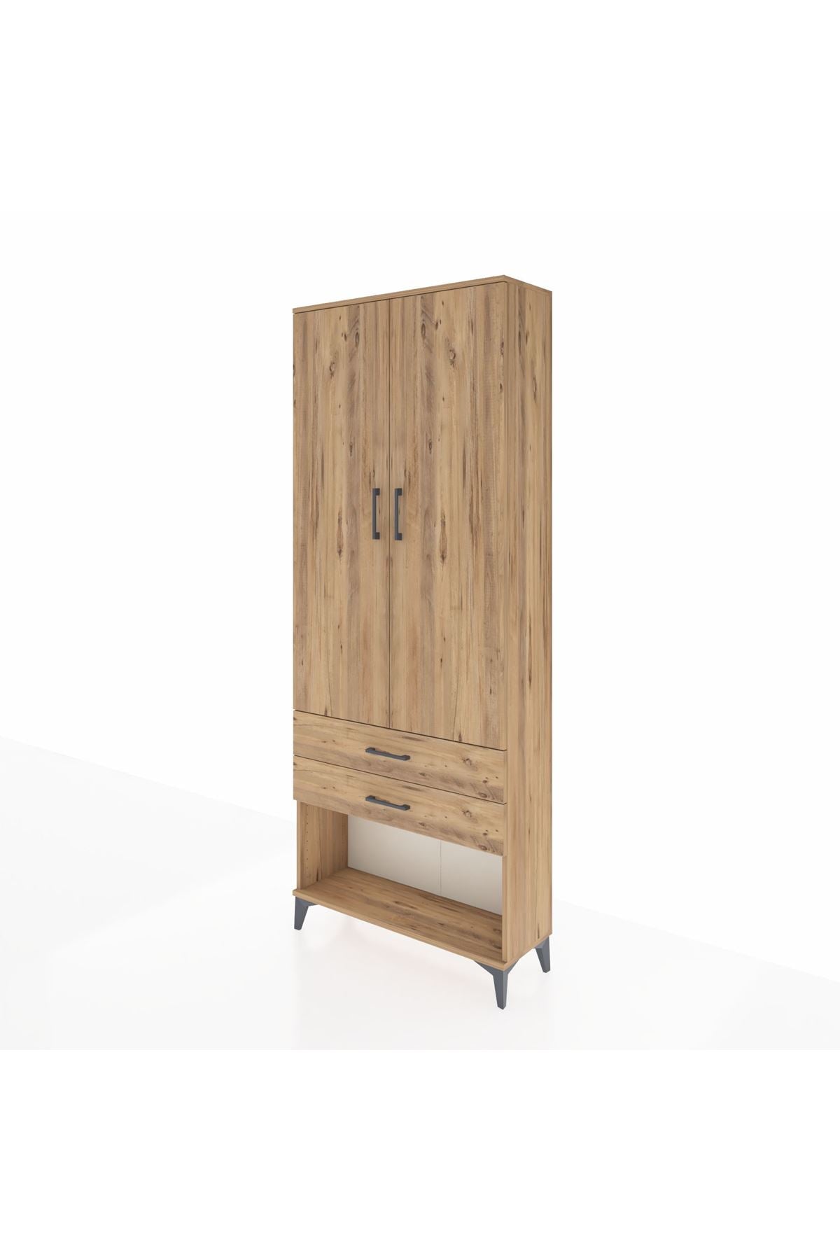 Arges Dolap 3 Raflı 2 Çekmeceli 2 Kapaklı 88x30x221 - S30M050V9A