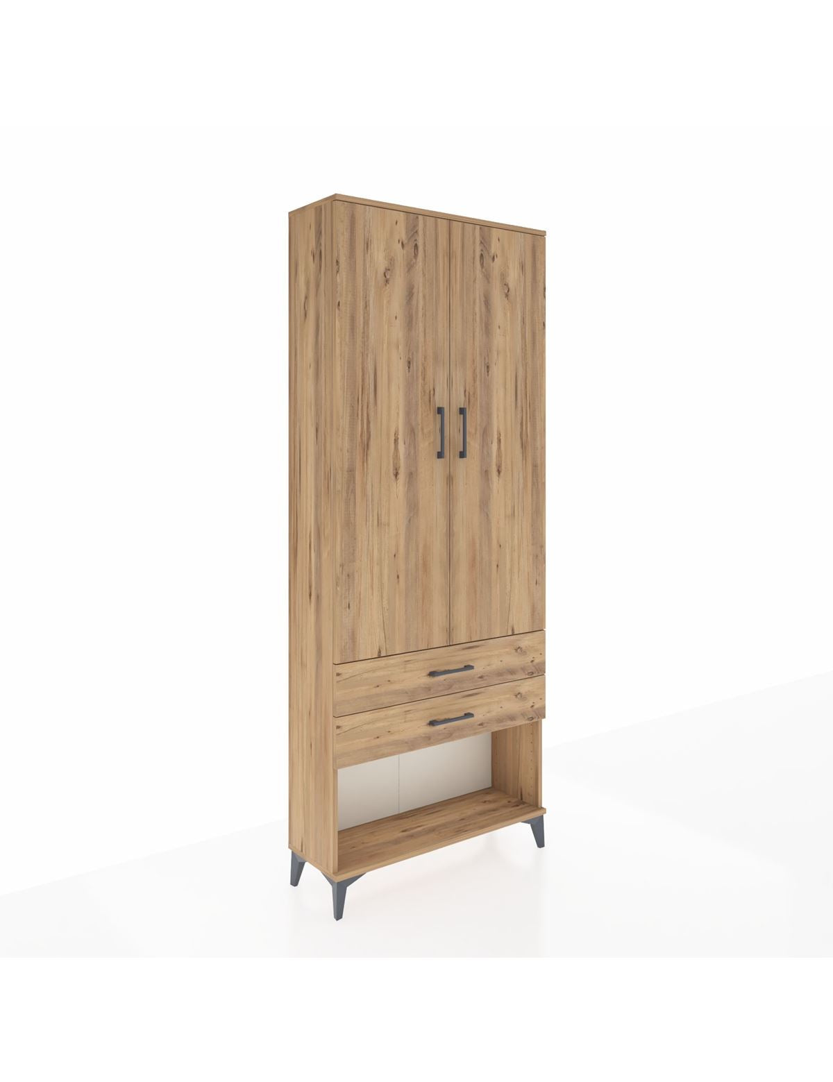 Arges Dolap 3 Raflı 2 Çekmeceli 2 Kapaklı 88x30x221 - S30M050V9A