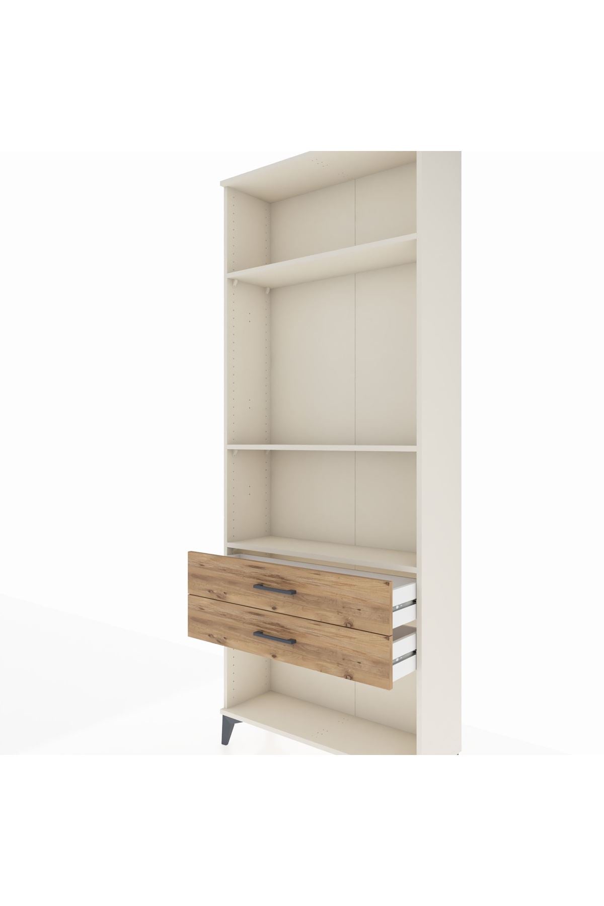Arges Dolap 3 Raflı 2 Çekmeceli 88x30x221 - S30M051V3A