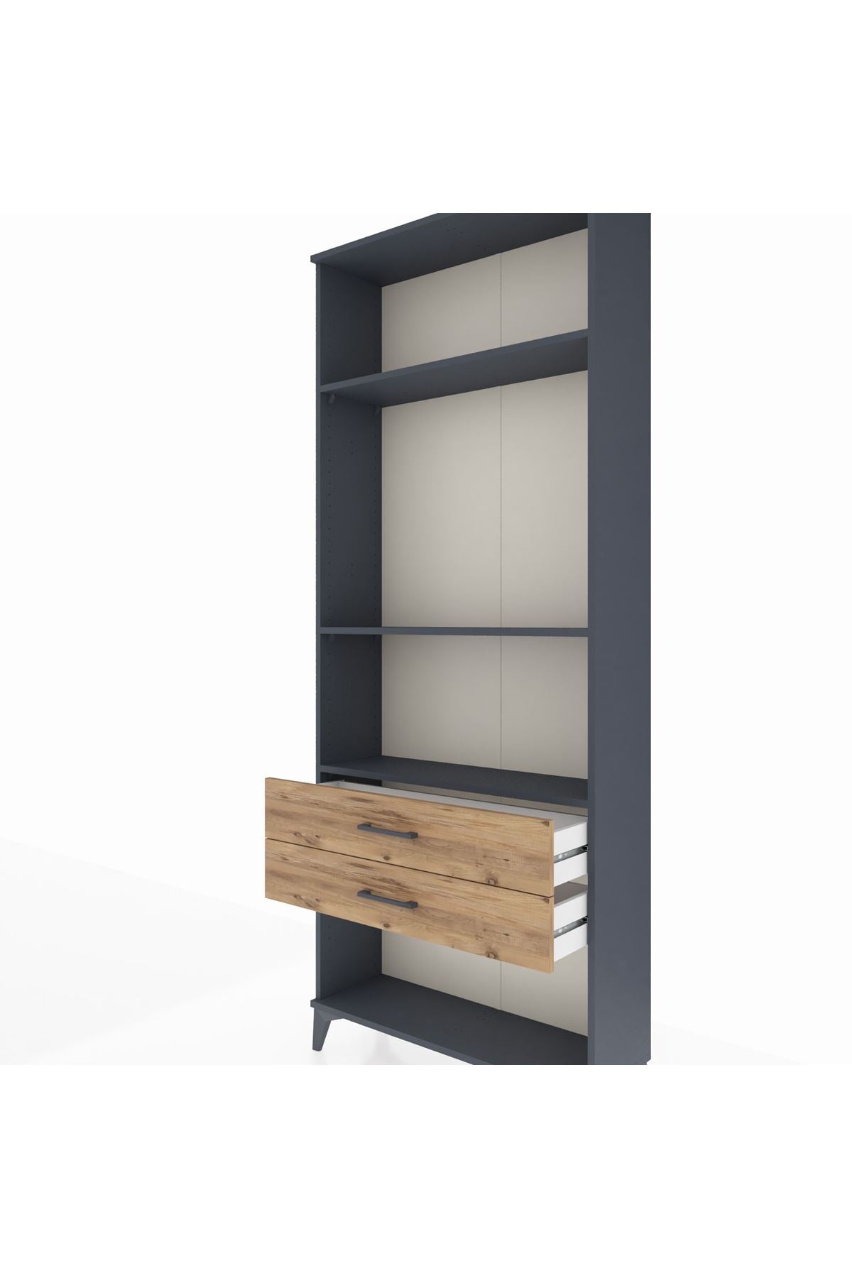 Arges Dolap 3 Raflı 2 Çekmeceli 88x30x221 - S30M051V6A