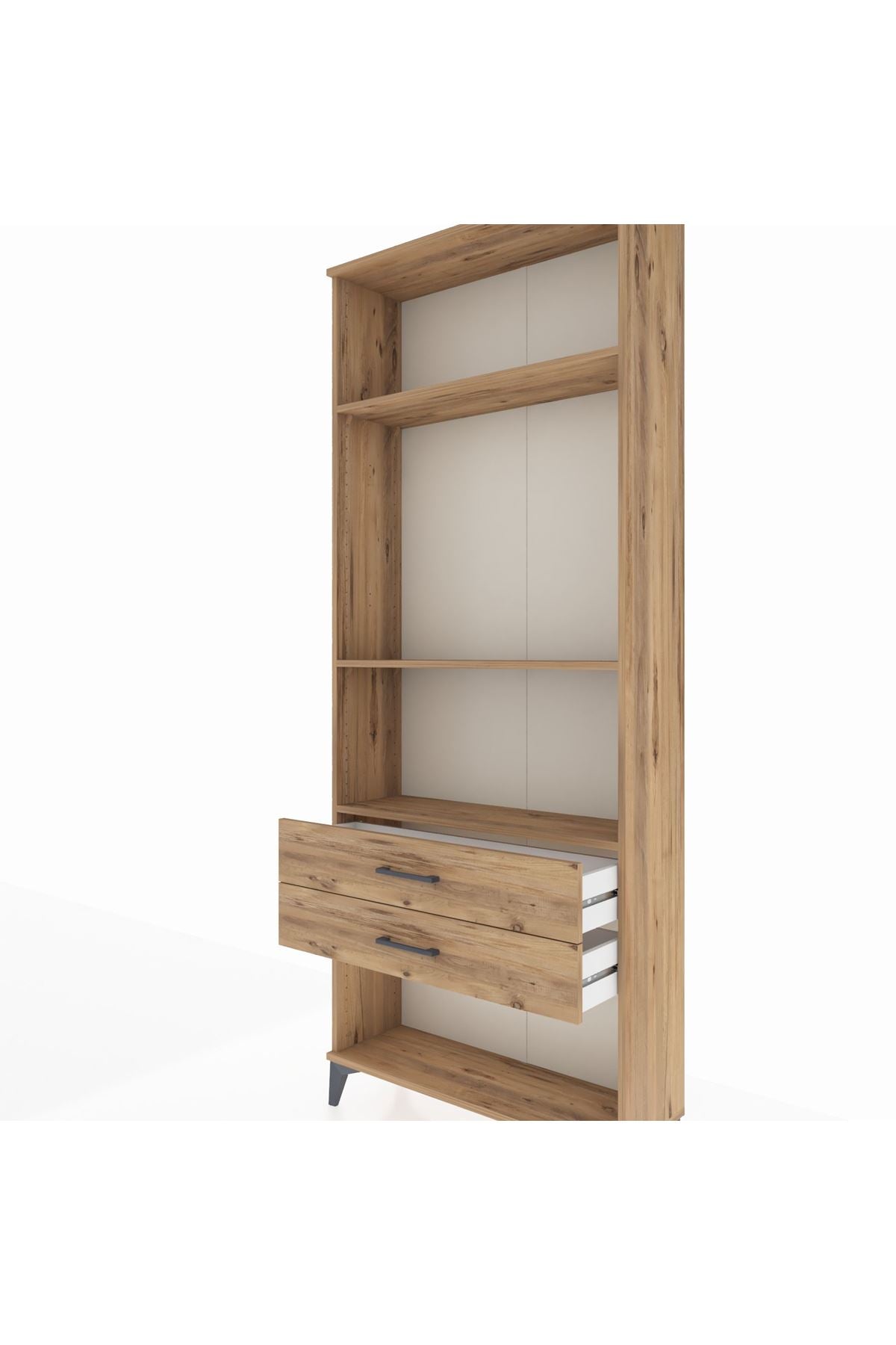 Arges Dolap 3 Raflı 2 Çekmeceli 88x30x221 - S30M051V9A