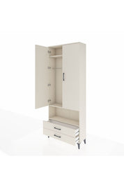 Arges Dolap 3 Raflı 2 Çekmeceli Tek Askılı 88x30x221 - S30M052V1A