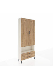 Arges Dolap 3 Raflı 2 Çekmeceli Tek Askılı 88x30x221 - S30M052V3A