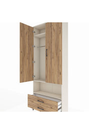 Arges Dolap 3 Raflı 2 Çekmeceli Tek Askılı 88x30x221 - S30M052V3A