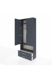 Arges Dolap 3 Raflı 2 Çekmeceli Tek Askılı 88x30x221 - S30M052V5A