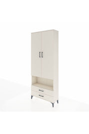 Arges Dolap 4 Raflı 2 Çekmeceli 2 Kapaklı 88x30x221 - S30M053V1A