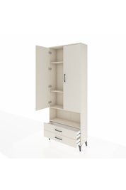 Arges Dolap 4 Raflı 2 Çekmeceli 2 Kapaklı 88x30x221 - S30M053V1A