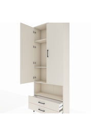 Arges Dolap 4 Raflı 2 Çekmeceli 2 Kapaklı 88x30x221 - S30M053V1A