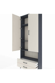 Arges Dolap 4 Raflı 2 Çekmeceli 2 Kapaklı 88x30x221 - S30M053V4A