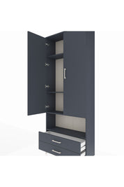 Arges Dolap 4 Raflı 2 Çekmeceli 2 Kapaklı 88x30x221 - S30M053V5A