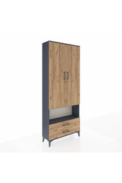Arges Dolap 4 Raflı 2 Çekmeceli 2 Kapaklı 88x30x221 - S30M053V6A