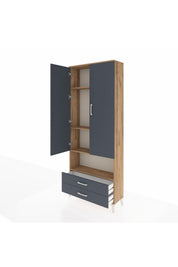 Arges Dolap 4 Raflı 2 Çekmeceli 2 Kapaklı 88x30x221 - S30M053V8A