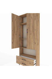 Arges Dolap 4 Raflı 2 Çekmeceli 2 Kapaklı 88x30x221 - S30M053V9A