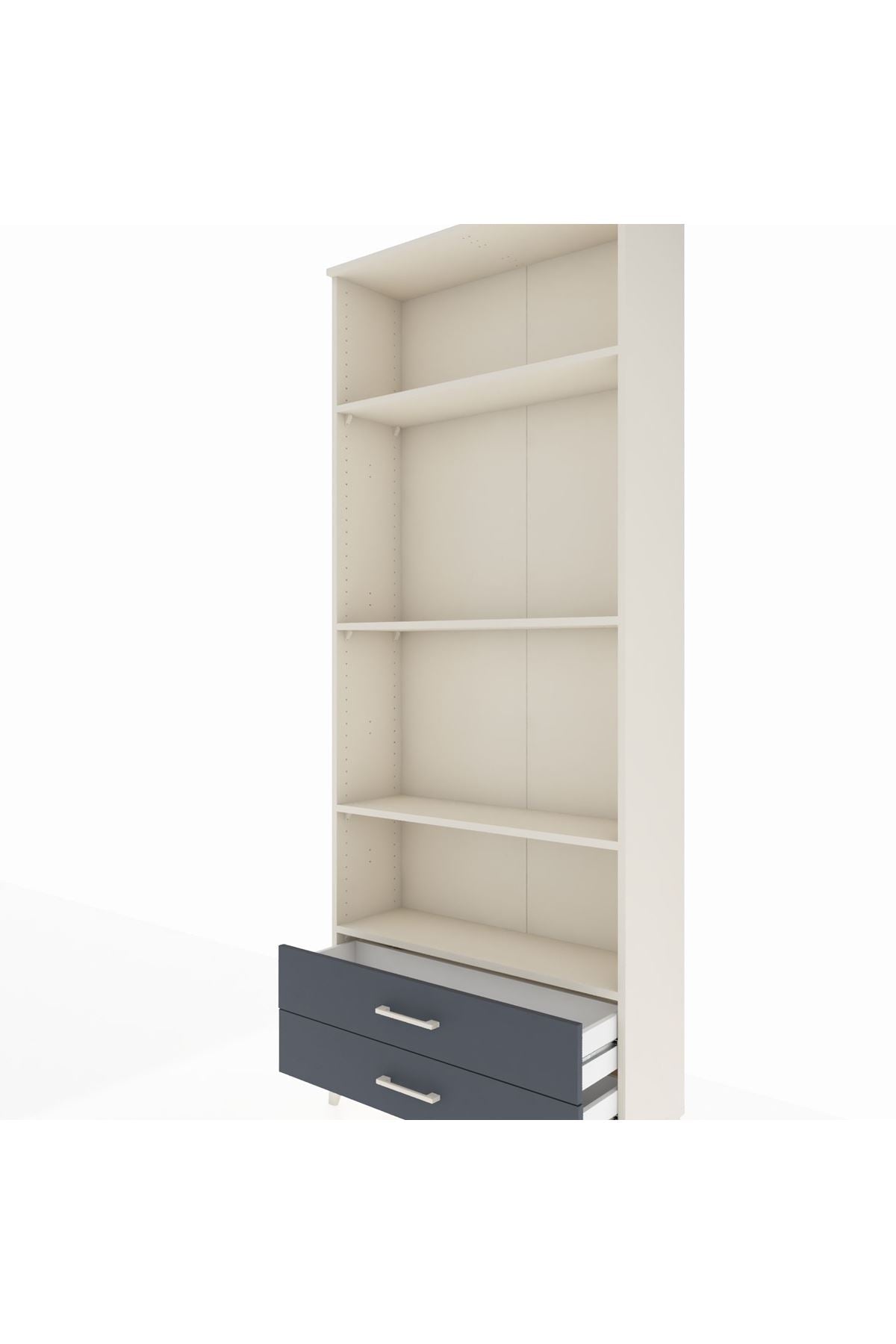 Arges Dolap 4 Raflı 2 Çekmeceli 88x30x221 - S30M054V2A