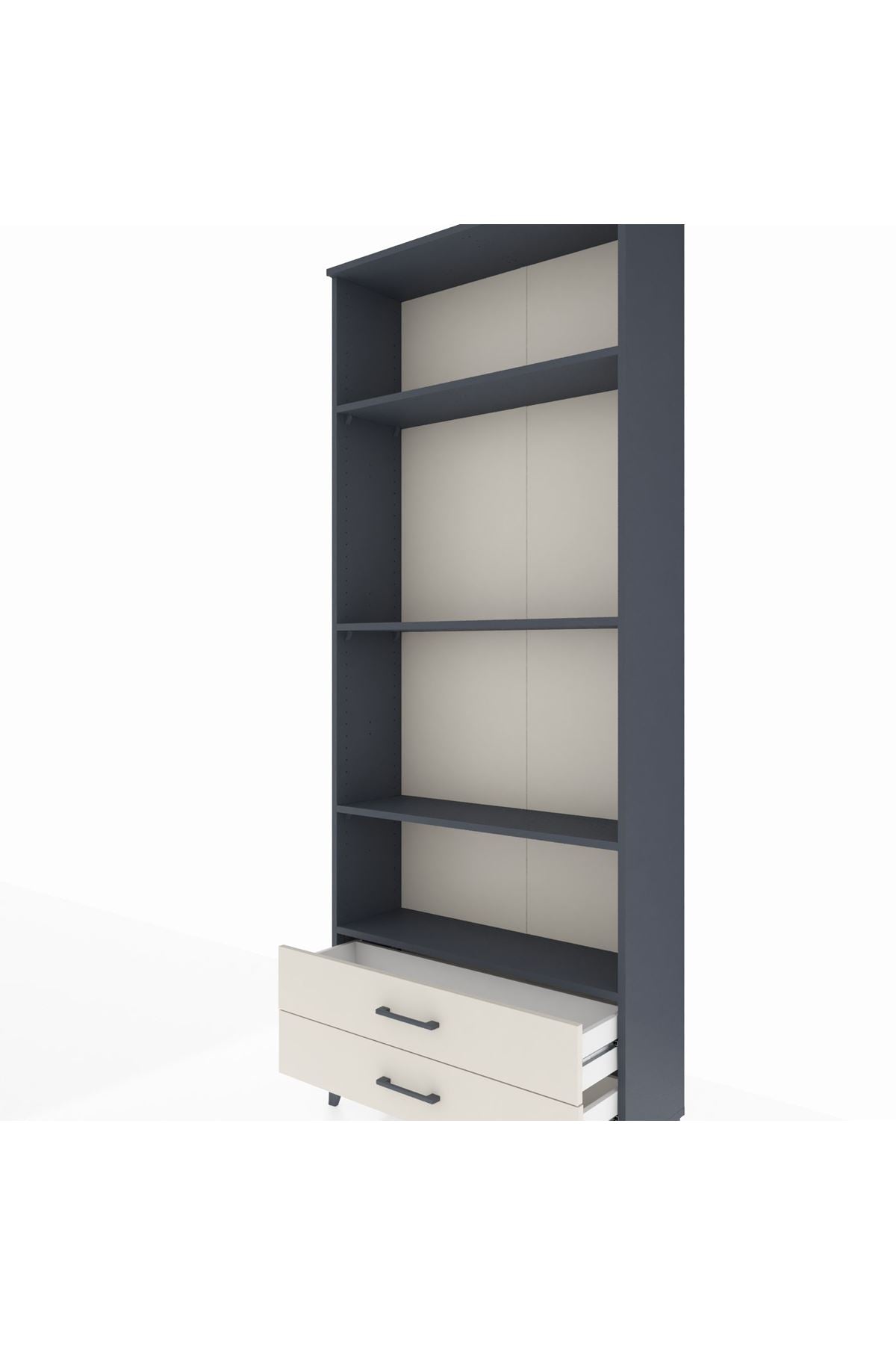 Arges Dolap 4 Raflı 2 Çekmeceli 88x30x221 - S30M054V4A