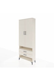 Arges Dolap 3 Raflı 2 Çekmeceli Tek Askılı 88x30x221 - S30M055V1A