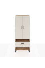 Arges Dolap 3 Raflı 2 Çekmeceli Tek Askılı 88x30x221