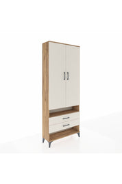 Arges Dolap 3 Raflı 2 Çekmeceli Tek Askılı 88x30x221 - S30M055V7A