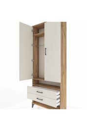 Arges Dolap 3 Raflı 2 Çekmeceli Tek Askılı 88x30x221 - S30M055V7A